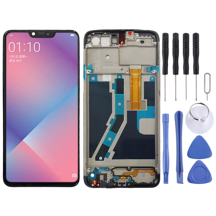 LCD Screen and Digitizer Full Assembly with Frame for OPPO A5 / A3s – Durable Build, Easy to Use, For OPPO A5 / A3s For OPPO A5 A3s