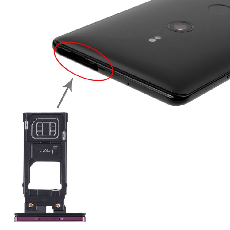 SIM Card Tray + Micro SD Card Tray for Sony Xperia XZ3 – Durable Build, Easy to Use, For Sony Xperia XZ3 (Purple), For Sony Xperia XZ3 For Sony Xperia XZ3 (Purple) Purple