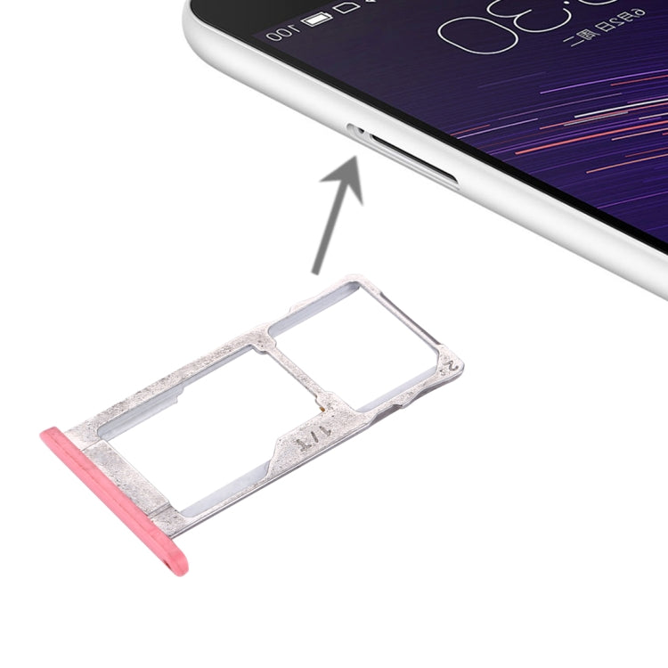 For Meizu Meilan Metal SIM + SIM / Micro SD Card Tray – Durable Build, Easy to Use, For Meilan Metal For Meilan Metal Pink