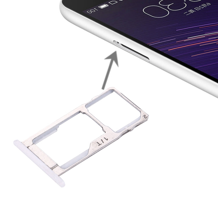 For Meizu Meilan Metal SIM + SIM / Micro SD Card Tray – Durable Build, Easy to Use, For Meilan Metal For Meilan Metal White