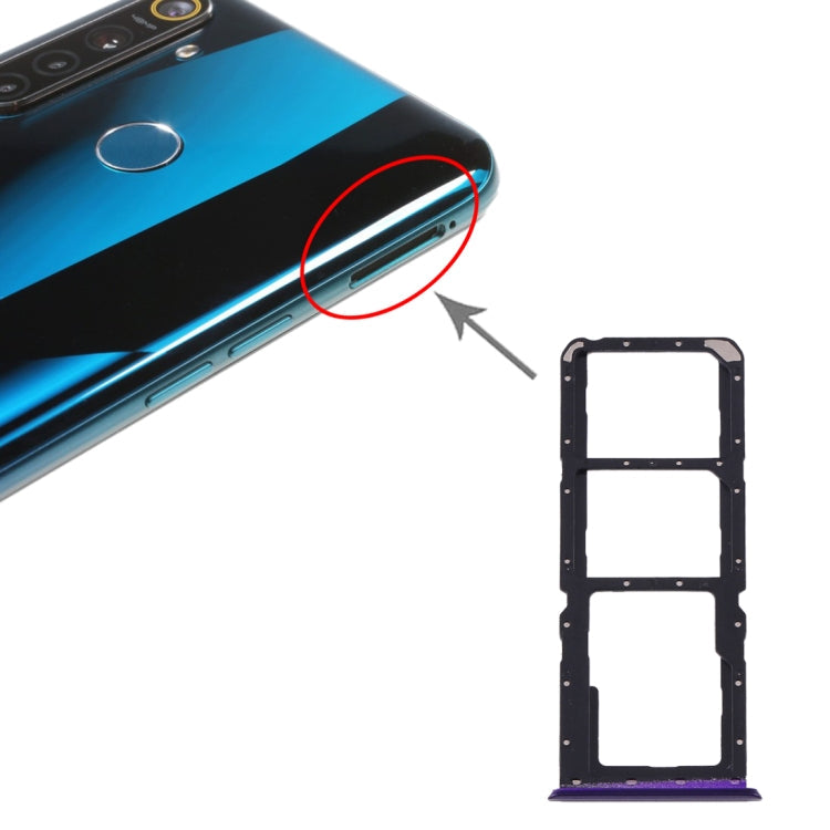 SIM Card Tray + SIM Card Tray + Micro SD Card Tray – Durable Build, Easy to Use, For OPPO Realme 5 Pro / Q For OPPO Realme 5 Pro Q Purple