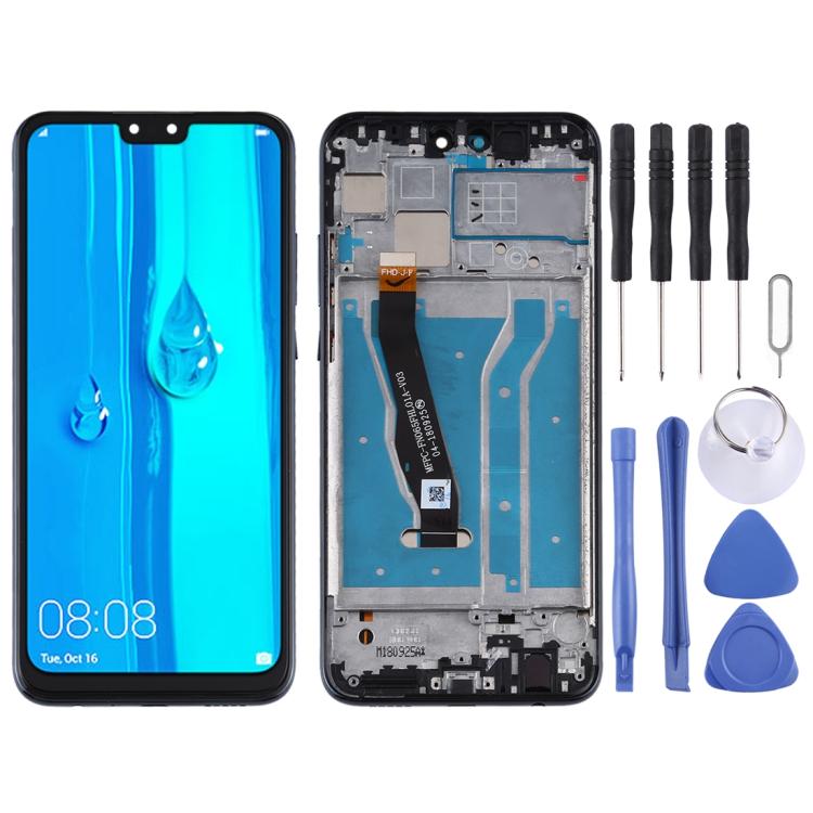 LCD Screen and Digitizer Full Assembly with Frame for Huawei Y9 (2019) – Durable Build, Easy to Use, For Huawei Y9 (2019) For Huawei Y9 (2019) Black