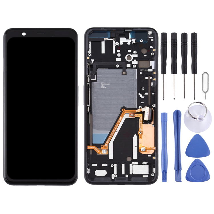 Original LCD Screen and Digitizer Full Assembly with Frame for Google Pixel 4XL – Durable Build, Easy to Use, For Google Pixel 4XL(with Frame)