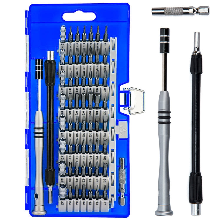 60 in 1 S2 Tool Steel Precision Screwdriver Nutdriver Bit Repair Tools Kit, 60 in 1 (Orange), 60 in 1 (Green), 60 in 1 (Blue), 60 in 1 (Yellow) – Durable Build, Easy to Use 60 in 1 (Blue) Blue