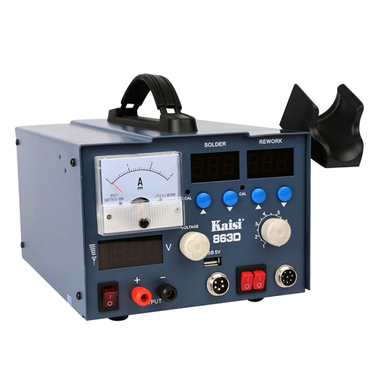 Kaisi K-863D 3 in 1 Hot Air Gun Soldering Station SMD Rework Station With 3A DC Power Supply for Phone PCB Welding Repair Machine, US Plug, K-863D, US Plug, K-863D, EU Plug – Durable Build, Easy to Use