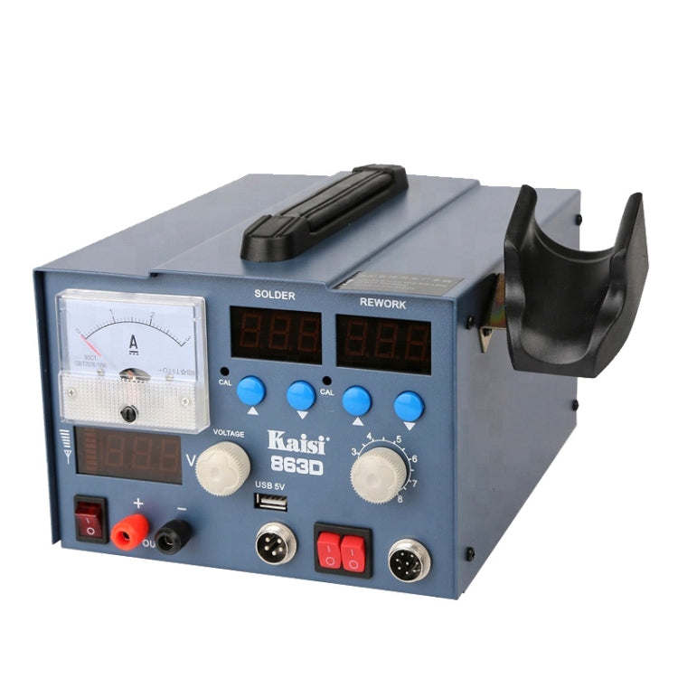 Kaisi K-863D 3 in 1 Hot Air Gun Soldering Station SMD Rework Station With 3A DC Power Supply for Phone PCB Welding Repair Machine, US Plug, K-863D, US Plug, K-863D, EU Plug – Durable Build, Easy to Use
