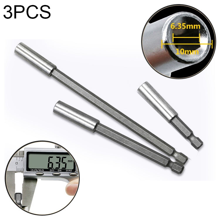 3 in 1 1/4 Electric Batch Head High Magnetism Connecting Rod Pistol Drill Extension Rod Sleeve Fast Turning Joint, Length: 60/100/150mm, 60/100/150mm Joint 60 100 150mm Joint