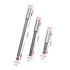 3 in 1 1/4 Electric Batch Head High Magnetism Connecting Rod Pistol Drill Extension Rod Sleeve Fast Turning Joint, Length: 60/100/150mm, 60/100/150mm Joint