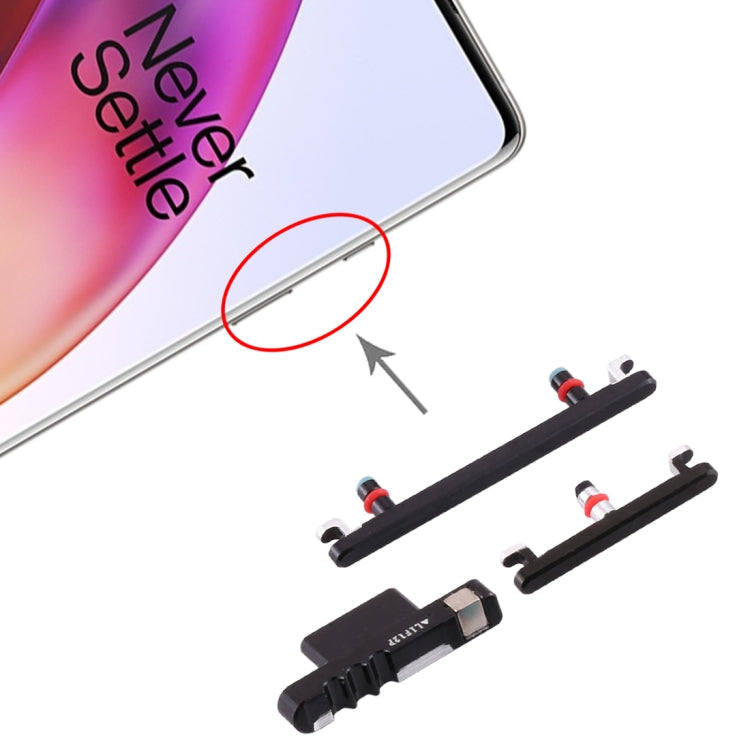 Power Button and Volume Control Button – Durable Build, Easy to Use, For OnePlus 8 For OnePlus 8 Black