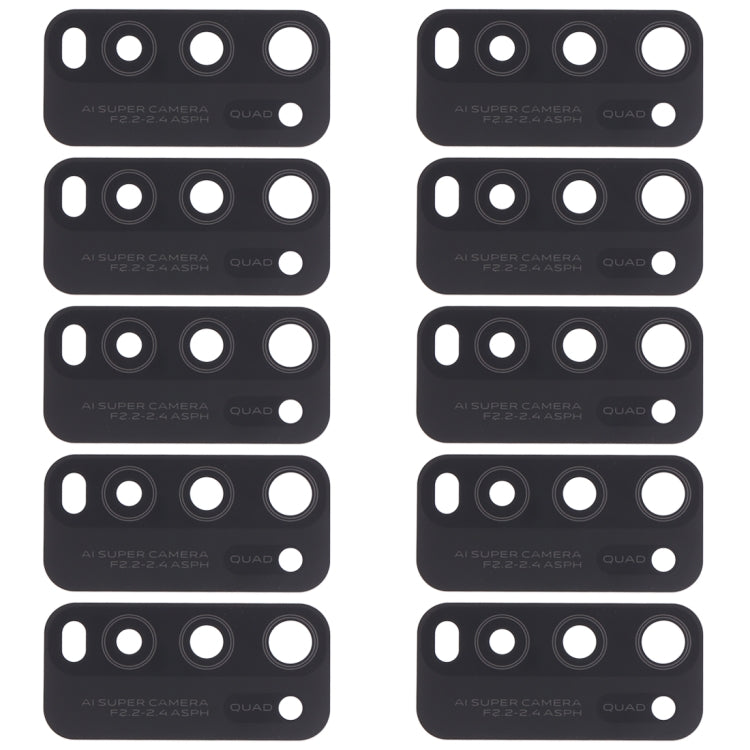 1935, V1965A / Vivo Y30 1938 10pcs Back Camera Lens – Durable Build, Easy to Use, For Vivo Y50 For Vivo Y50 Black