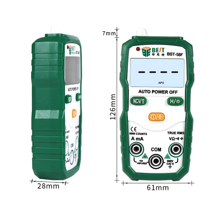 BEST BST-58F Full Automatic Range Multimeter Without Shift Intelligent Identification Digital Multimeter Household Mini Electrical Instrument – Durable Build, Easy to Use