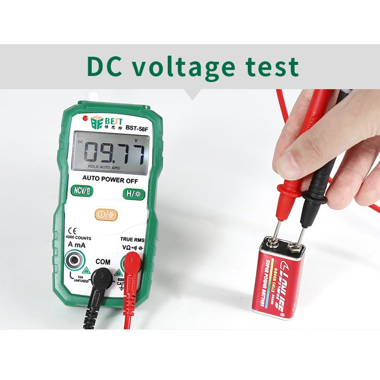 BEST BST-58F Full Automatic Range Multimeter Without Shift Intelligent Identification Digital Multimeter Household Mini Electrical Instrument – Durable Build, Easy to Use