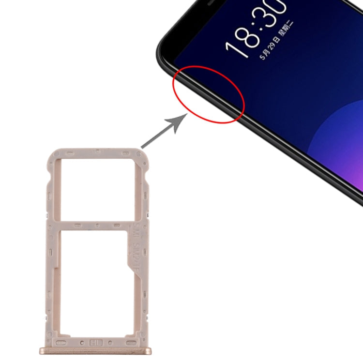 SIM Card Tray + SIM / Micro SD Card Tray – Durable Build, Easy to Use, For Meizu M6T For Meizu M6T Gold