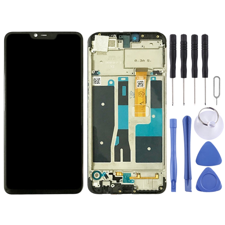 LCD Screen and Digitizer Full Assembly with Frame for OPPO A5 / A3s (High Version) – Durable Build, Easy to Use, For OPPO A5 ((High Version) )