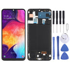 Original Super AMOLED LCD Screen for Galaxy A50 Digitizer Full Assembly with Frame, For Samsung Galaxy A50 For Samsung Galaxy A50