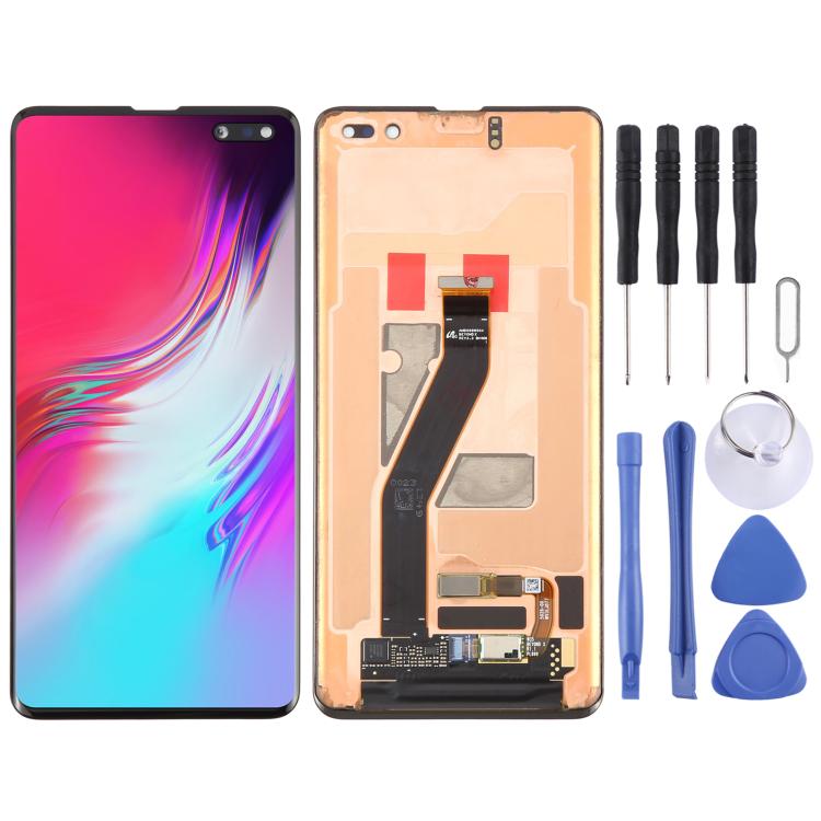 Original Dynamic AMOLED Material LCD Screen and Digitizer Full Assembly for Galaxy S10 5G, For Samsung Galaxy S10 5G (AMOLED) For Samsung Galaxy S10 5G (AMOLED)