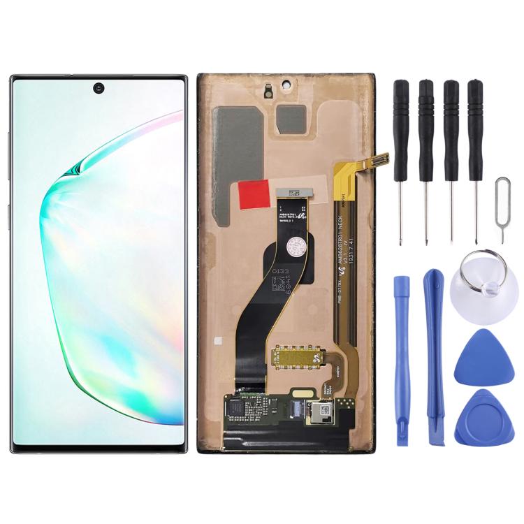 Original Dynamic AMOLED Material LCD Screen and Digitizer Full Assembly for Galaxy Note 10, For Samsung Galaxy Note 10 (Dynamic AMOLED) For Samsung Galaxy Note 10 (Dynamic AMOLED)
