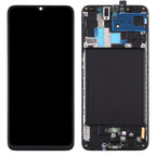 Original Super AMOLED Material LCD Screen and Digitizer Full Assembly with Frame for Galaxy A70, For Samsung Galaxy A70 (Super AMOLED)