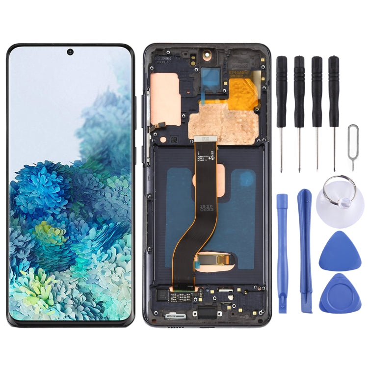 Original Dynamic AMOLED Material LCD Screen and Digitizer Full Assembly With Frame for Galaxy S20+ 4G, For Samsung Galaxy S20+ 4G (Original ) For Samsung Galaxy S20+ 4G (Original )
