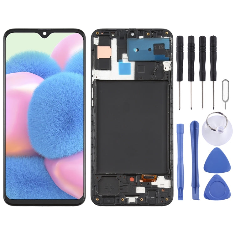 Original Super AMOLED Material LCD Screen and Digitizer Full Assembly With Frame for Samsung Galaxy A30s, For Samsung Galaxy A30s(Original) For Samsung Galaxy A30s(Original)