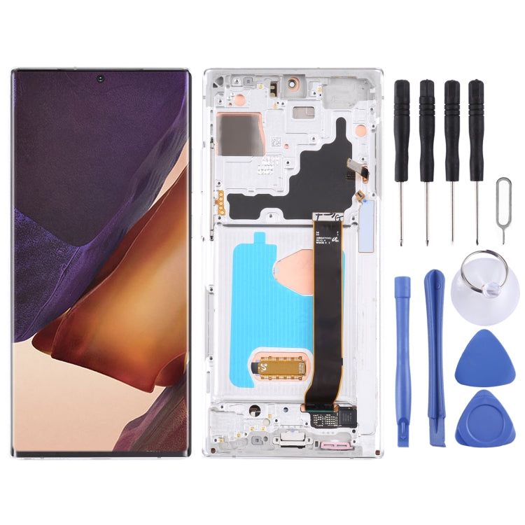 LCD Screen and Digitizer Full Assembly With Frame for Samsung Galaxy Note20 Ultra SM-N986 5G Version , For Samsung Galaxy Note20 Ultra (5G), For Samsung Galaxy Note20 Ultra(5G) For Samsung Galaxy Note20 Ultra (5G) Silver
