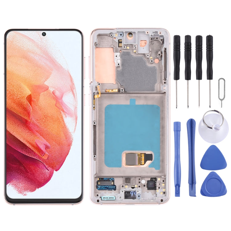 Original LCD Screen and Digitizer Full Assembly with Frame For Samsung Galaxy S21 4G/S21 5G SM-G990 SM-G991 – Durable Build, Easy to Use, For Samsung Galaxy S21 4G/S21 5G For Samsung Galaxy S21 4G S21 5G Gold