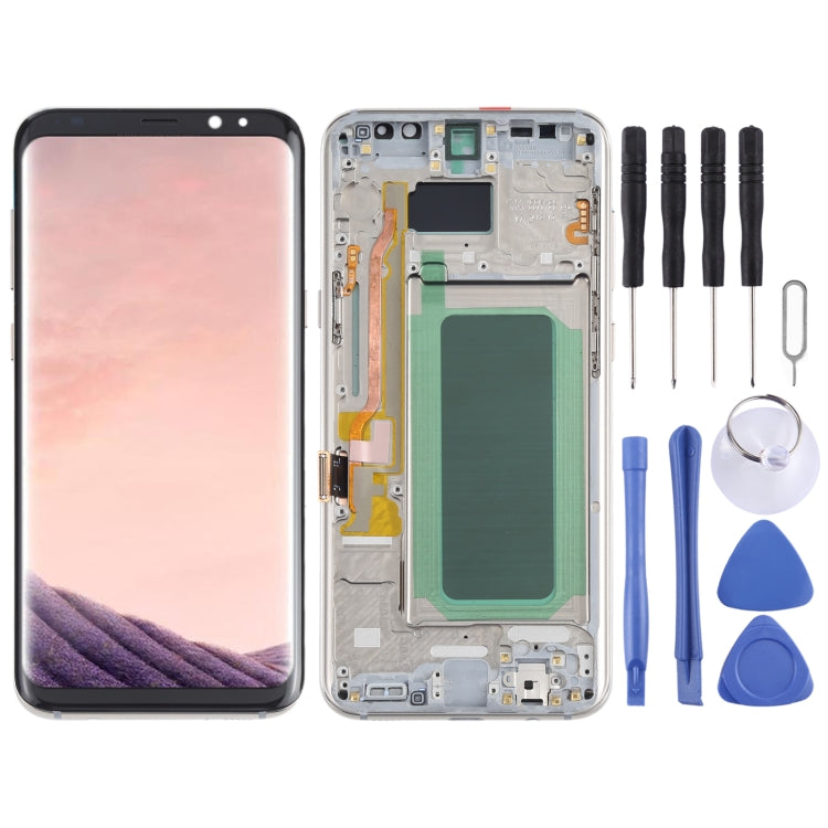 OLED Material LCD Screen and Digitizer Full Assembly with Frame for Samsung Galaxy S8+ SM-G955, For Samsung Galaxy S8+, For Samsung Galaxy S8+(OLED) For Samsung Galaxy S8+ Gold