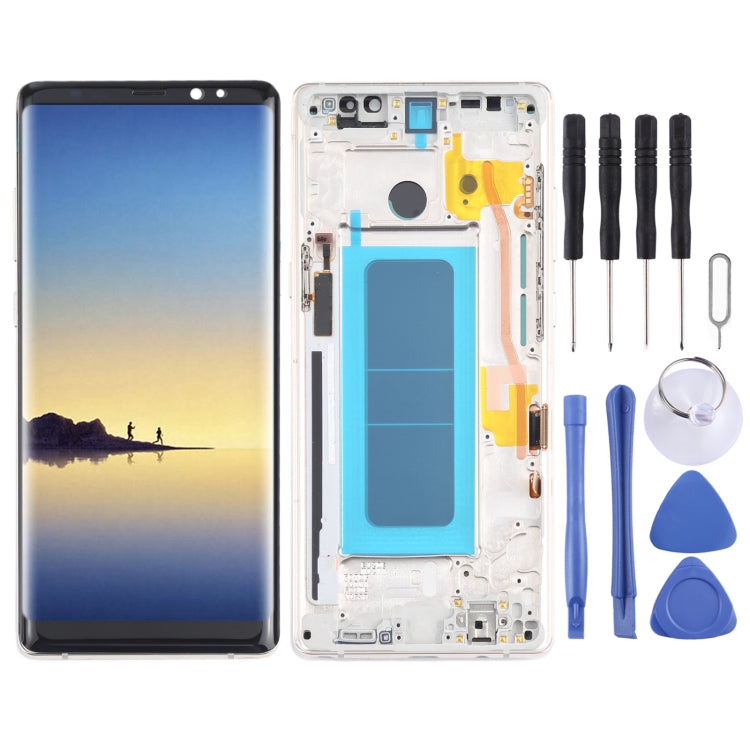 OLED Material LCD Screen and Digitizer Full Assembly with Frame for Samsung Galaxy Note 8 SM-N950, For Samsung Galaxy Note 8(OLED), For Samsung Galaxy Note 8(OLED Material) For Samsung Galaxy Note 8(OLED) Gold