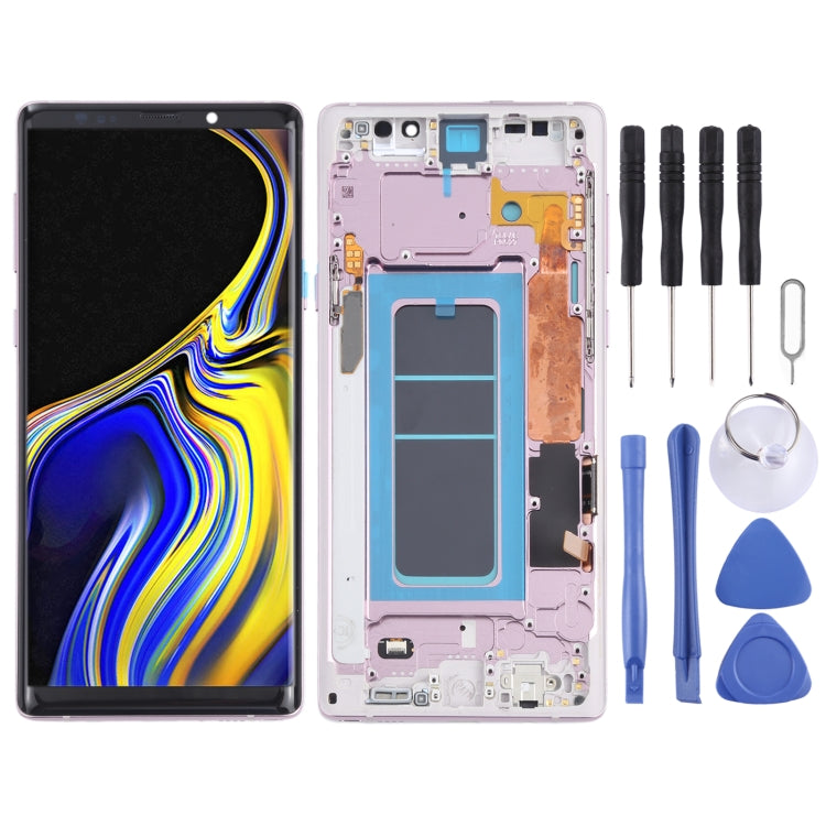 OLED Material LCD Screen and Digitizer Full Assembly with Frame for Samsung Galaxy Note9 SM-N960, For Samsung Galaxy Note9 (OLED), For Samsung Galaxy Note9 (OLED Material) For Samsung Galaxy Note9 (OLED) Purple