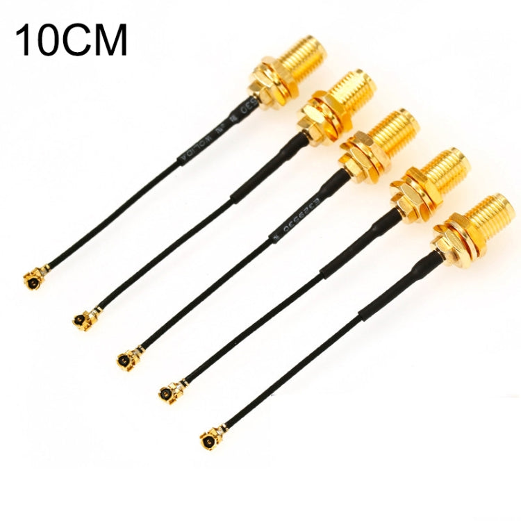 5 PCS / Set RG178 Ufl / IPX / IPEX to SMA Female Adapter Braid Cable, Length:10cm, 10cm 10cm