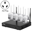 ESCAM WNK714 3.0 Million Pixels 4-channel HD Dome Camera NVR Wireless Monitoring Kit, AU Plug, SPC0100AU, SPC0100EU, SPC0100UK, SPC0100US SPC0100AU