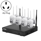 ESCAM WNK714 3.0 Million Pixels 4-channel HD Dome Camera NVR Wireless Monitoring Kit, AU Plug, SPC0100AU, SPC0100EU, SPC0100UK, SPC0100US SPC0100AU