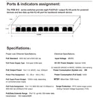 ESCAM POE 8+2 10-Port Fast Ethernet Switch 8-Port POE 10/100M 120W Network Switch, Transmission Distance: 150m, 10 Ports – Data Transmission, TPU