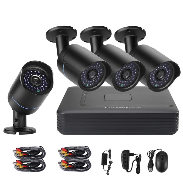 A4B5-Mini 4 Channel 720P 1.0 Mega Pixel 4 x Bullet AHD Cameras AHD DVR Kit, Support Night Vision / Motion Detection, IR Distance: 20m, A4B5-Mini Kit A4B5-Mini Kit