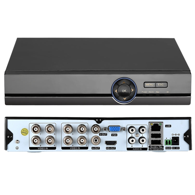 A81U-ZS 5 in 1 8 Channel Dual Stream H.264 1080N AHD DVR, Support AHD / TVI / CVI / CVBS / IP Signal, A81U-ZS A81U-ZS
