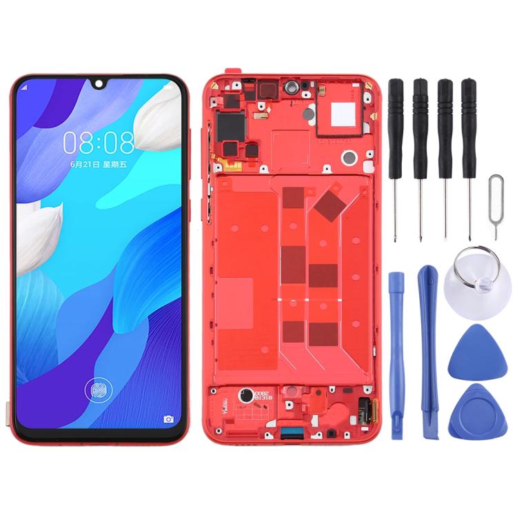 LCD Screen and Digitizer Full Assembly with Frame for Huawei Nova 5 Pro – Durable Build, Easy to Use, For Huawei Nova 5 Pro For Huawei Nova 5 Pro Red