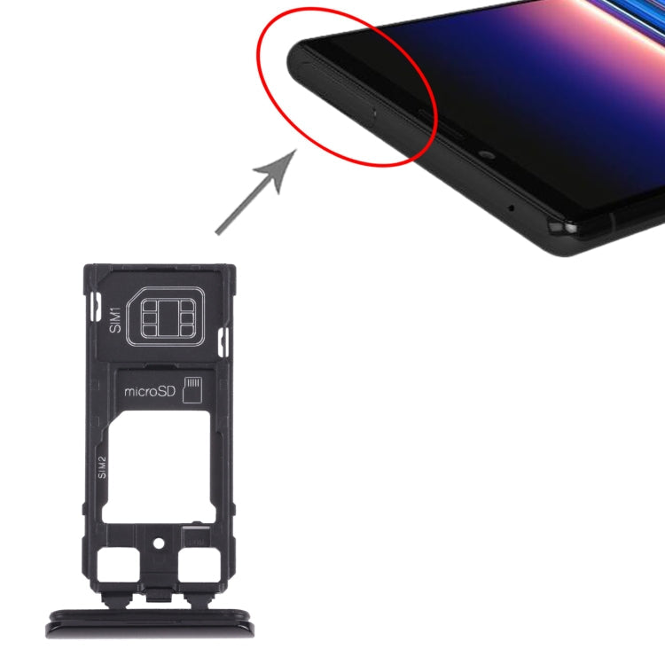 SIM Card Tray + SIM Card Tray / Micro SD Card Tray for Sony Xperia 1 / Xperia XZ4 – Durable Build, Easy to Use, For Sony Xperia 1 / Xperia XZ4 (Dual Card)
