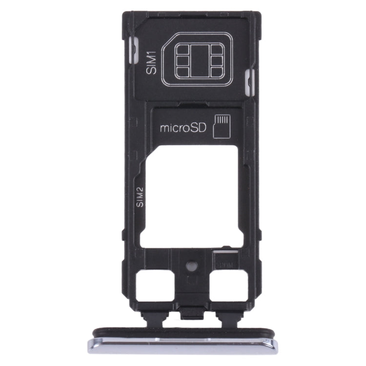 SIM Card Tray + SIM Card Tray / Micro SD Card Tray for Sony Xperia 1 / Xperia XZ4 – Durable Build, Easy to Use, For Sony Xperia 1 / Xperia XZ4 (Dual Card) For Sony Xperia 1 Xperia XZ4 (Dual Card) Grey
