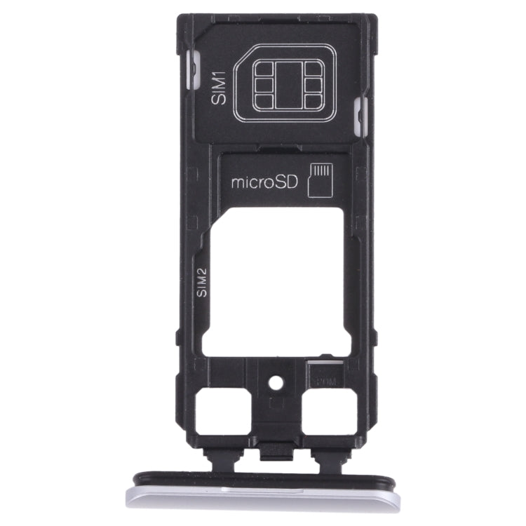 SIM Card Tray + SIM Card Tray / Micro SD Card Tray for Sony Xperia 1 / Xperia XZ4 – Durable Build, Easy to Use, For Sony Xperia 1 / Xperia XZ4 (Dual Card) For Sony Xperia 1 Xperia XZ4 (Dual Card) Silver