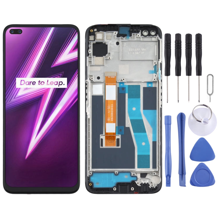 LCD Screen and Digitizer Full Assembly With Frame for OPPO Realme 6 Pro RMX2061 RMX2063 – Durable Build, Easy to Use, For OPPO Realme 6 Pro