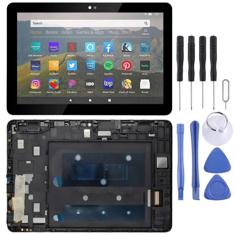 LCD Screen and Digitizer Full Assembly With Frame for Amazon Fire HD 8 2020 10th Gen K72LL4 – Durable Build, Easy to Use, For Amazon Fire HD 8 2020 For Amazon Fire HD 8 2020