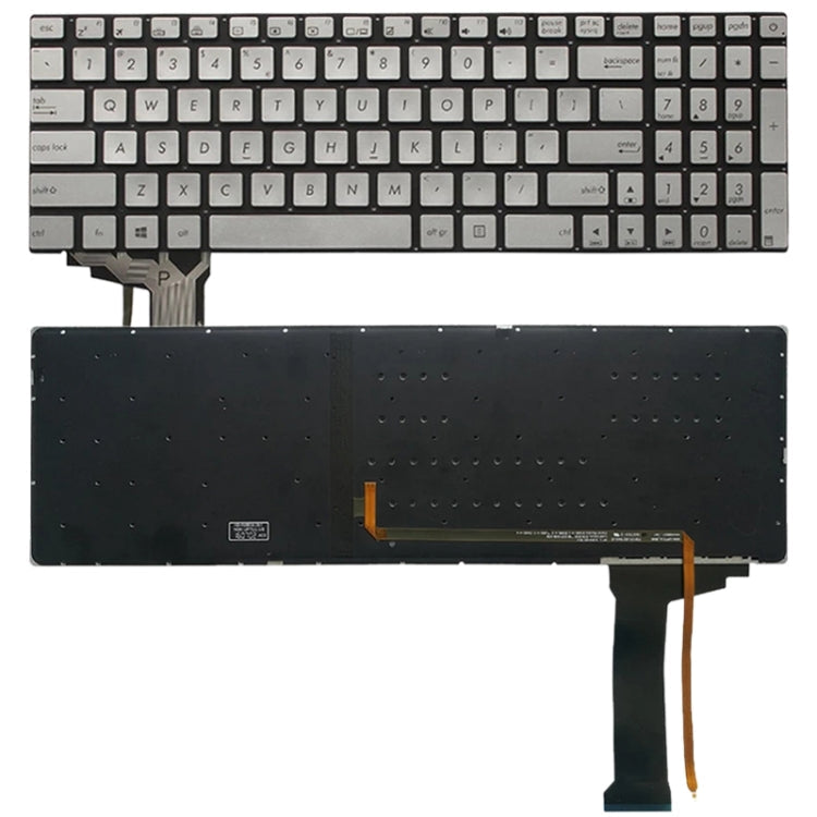 US Version Keyboard with Keyboard Backlight for Asus GL552 GL552J GL552JX GL552V GL552VL GL552VW N552VW N552VX G771JM G771JW – Durable Build, Easy to Use, For Asus GL552(Black with Backlight), For Asus GL552(Silver with Backlight) For Asus GL552(Silver with Backlight) Silver