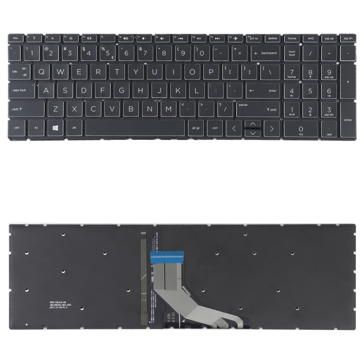 US Version Keyboard with Keyboard Backlight for HP 15-DA 15-DA0002DX 15-DA0008CA 15-DB 15-DB0003CA TPN-C135 TPN-C136 – Durable Build, Easy to Use, For HP 15-DA, For HP 15-DB