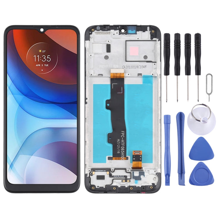 LCD Screen and Digitizer Full Assembly with Frame for Motorola Moto E7 Power PAMH0001IN PAMH0010IN PAMH0019IN – Durable Build, Easy to Use, For Motorola Moto E7 Power