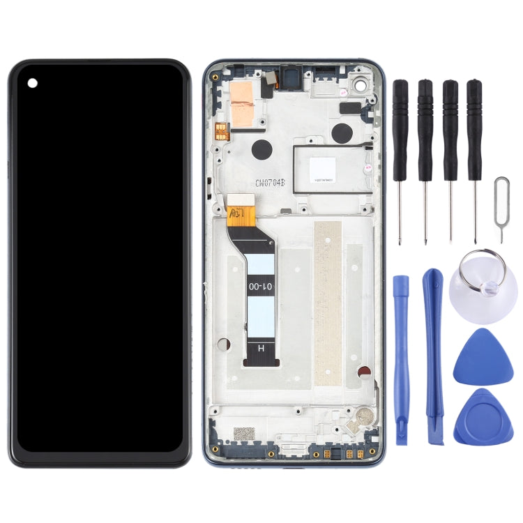 LCD Screen and Digitizer Full Assembly with Frame for Motorola One Action XT2013-1 XT2013-2 XT2013-4 – Durable Build, Easy to Use, For Motorola One Action
