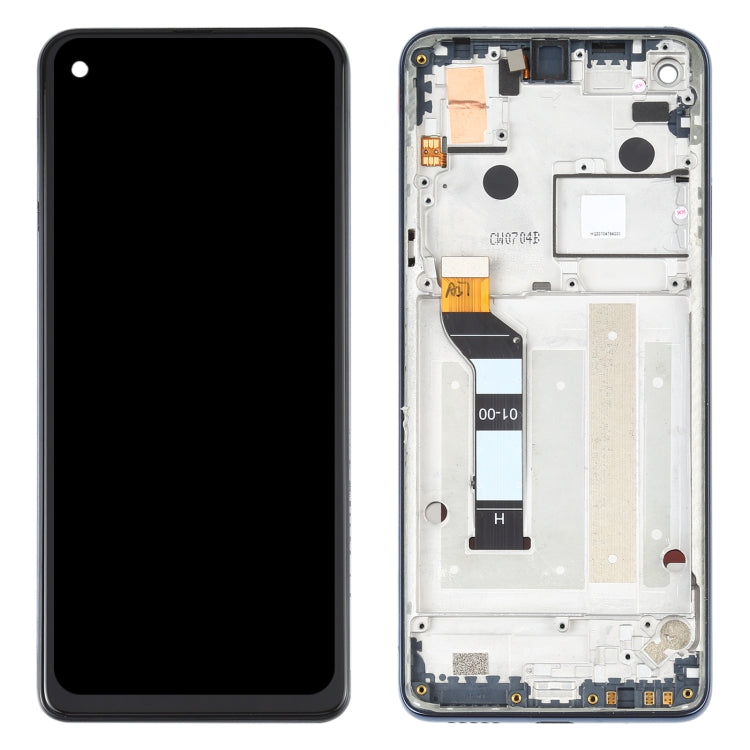 LCD Screen and Digitizer Full Assembly with Frame for Motorola One Action XT2013-1 XT2013-2 XT2013-4 – Durable Build, Easy to Use, For Motorola One Action