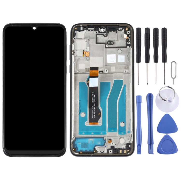 LCD Screen and Digitizer Full Assembly with Frame for Motorola Moto G8 Plus XT2019 XT2019-2 – Durable Build, Easy to Use, For Motorola Moto G8 Plus