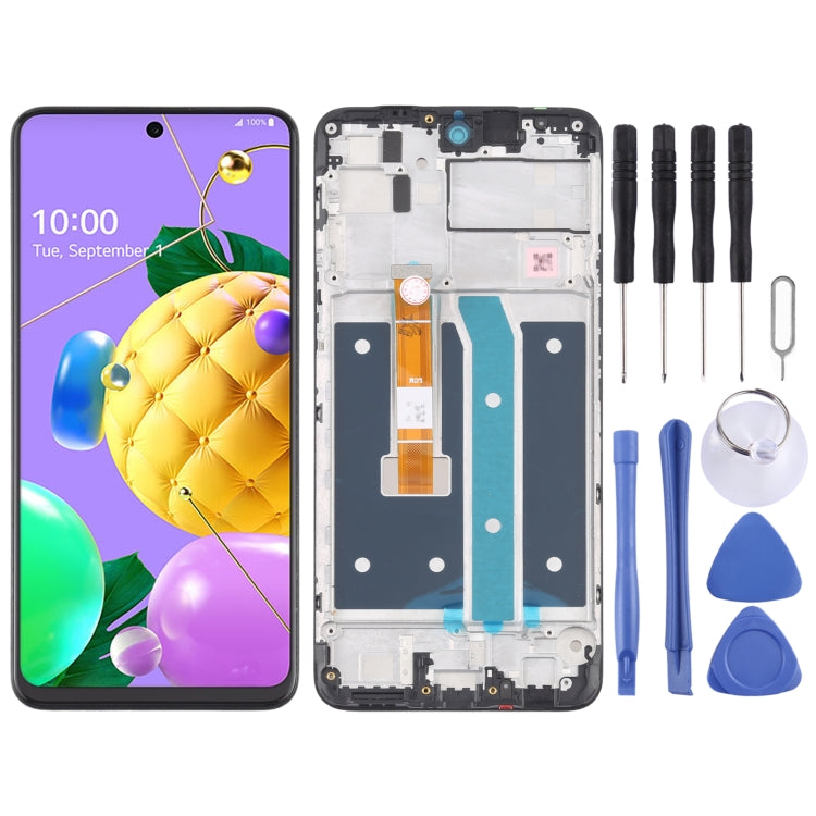 LCD Screen and Digitizer Full Assembly with Frame for LG K52 / K62 / Q52 LMK520 LM-K520 LMK520E LM-K520E LMK520Y LM-K520Y LMK520H LM-K520H LMK525H LMK525 LM-K525H LM-K525 – Durable Build, Easy to Use, For LG K52 / K62 / Q52