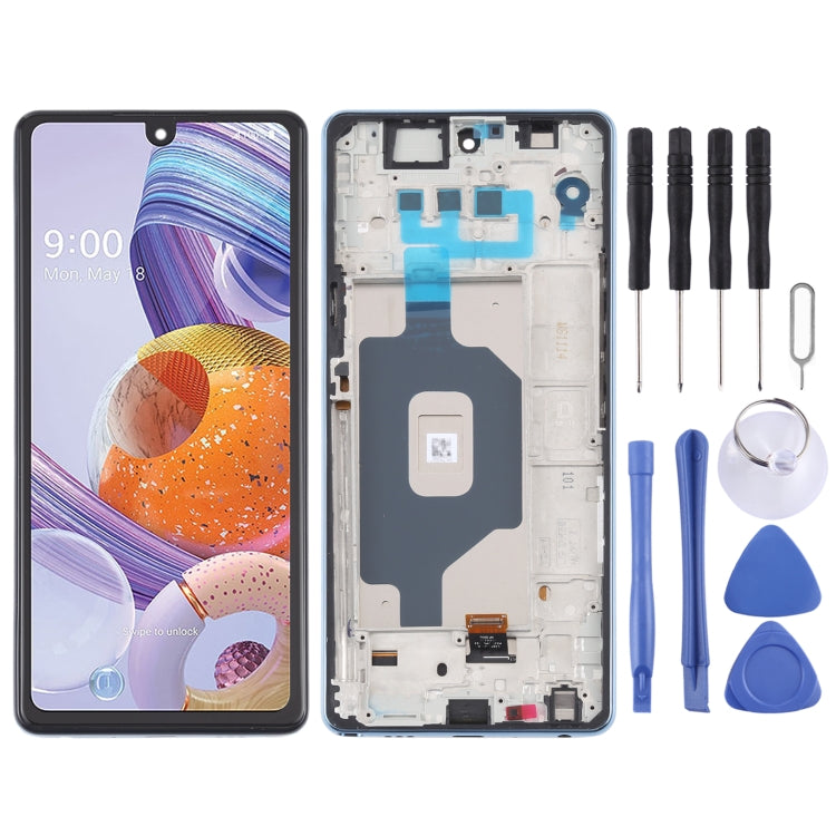 LCD Screen and Digitizer Full Assembly with Frame for LG Stylo 6 / K71 LMQ730TM LM-Q730TM LMQ730HA LM-Q730HA – Durable Build, Easy to Use, For LG Stylo 6 / K71