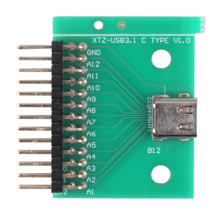 Double-sided Positive and Negative Type C Female Test Board USB 3.1 with PCB 24P Female Connector, Type C Female – Durable Build, Easy to Use